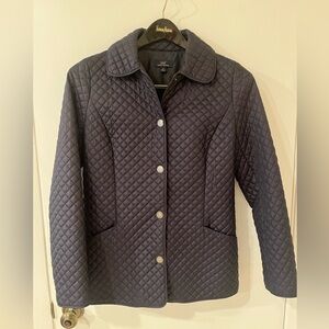 Womens Brooks Brothers Navy Quilted Jacket. Size 8